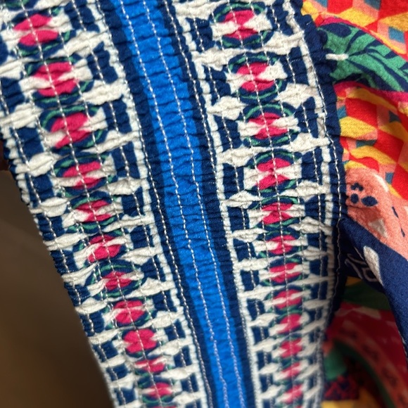 Flying Tomato Multicolour Boho Striped Smocked Off The Shoulders Top - Picture 9 of 14